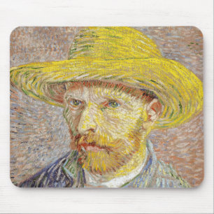 Vincent van Gogh - Self-porträtt med Straw Hat Musmatta