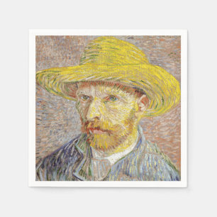 Vincent van Gogh - Self-porträtt med Straw Hat Pappersservett