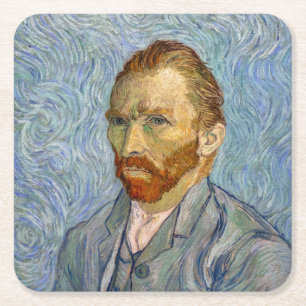 Vincent Van Gogh - Self-Porträtt Underlägg Papper Kvadrat