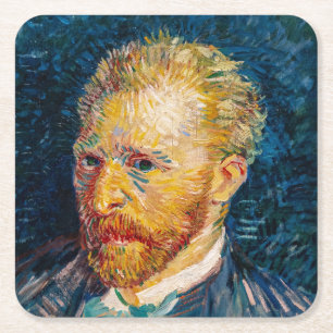 Vincent Van Gogh - Self-Porträtt Underlägg Papper Kvadrat