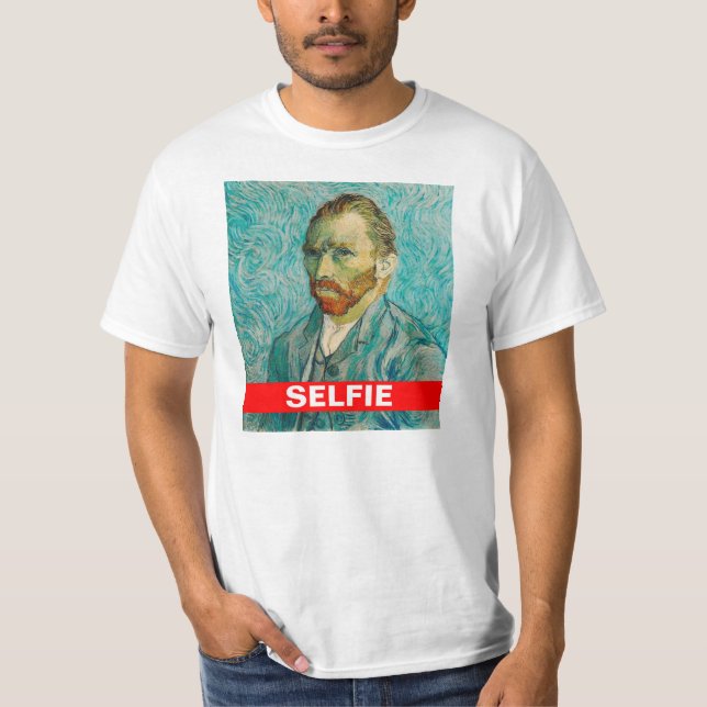 Vincent Van Gogh Selfie T-tröja T Shirt (Framsida)
