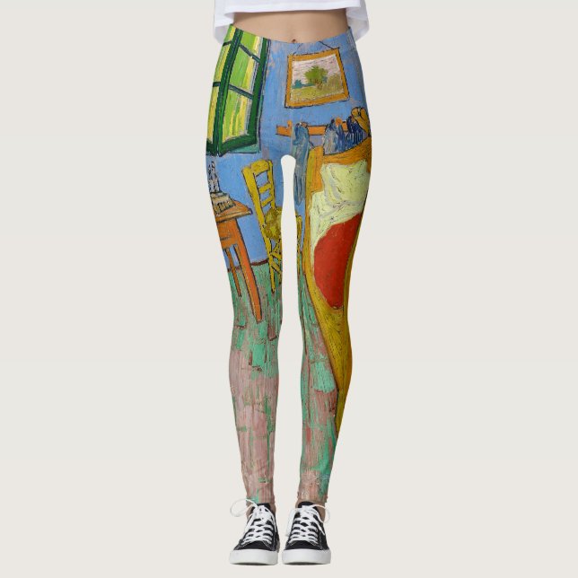 Vincent Van Gogh. Sesrum. Impressionistisk vintage Leggings (Framsida)