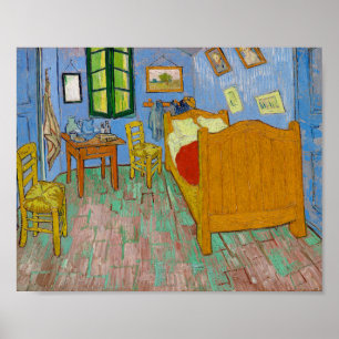 Vincent Van Gogh. Sesrum. Impressionistisk vintage Poster