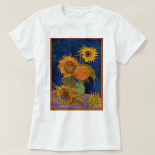 Vincent van Gogh Sex Sunblommor GalleryHD Fine Art T Shirt