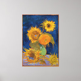 Vincent Van Gogh Sex Sunblommor Wrapped Canvas