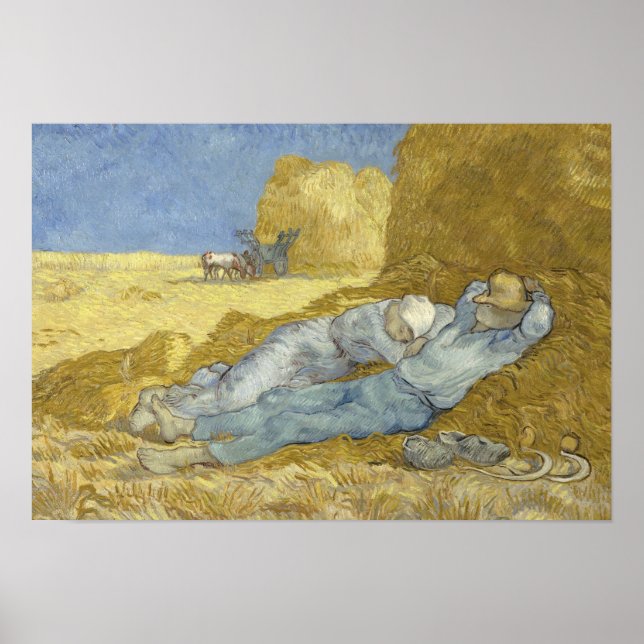 Vincent van Gogh - Siesta (efter Millet) Poster (Framsidan)