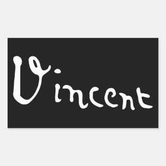 Vincent Van Gogh Signatur Rektangulärt Klistermärke