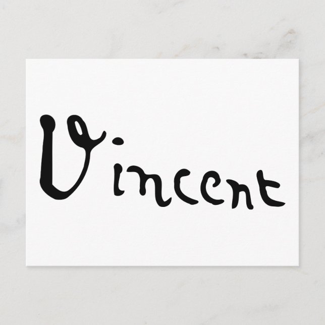 Vincent Van Gogh Signatur Vykort (Framsida)