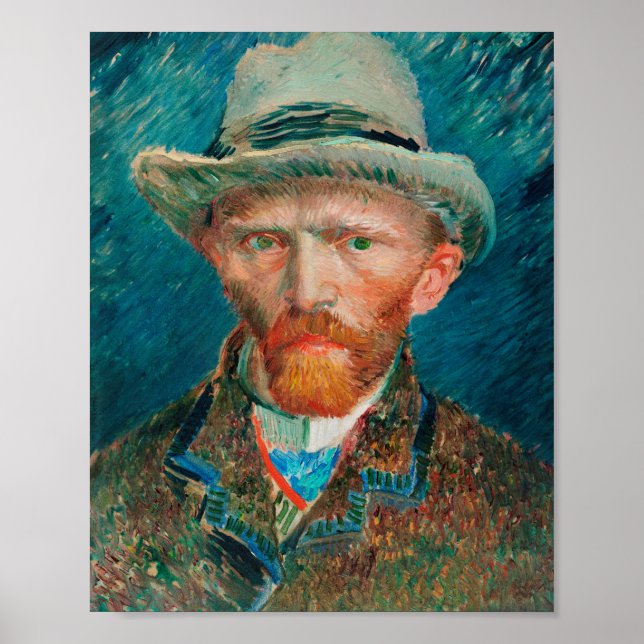 Vincent van Gogh Självporträtt 1887 Fine Art Poster (Framsidan)