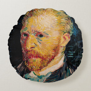 Vincent Van Gogh självporträtt, 1887 Rund Kudde