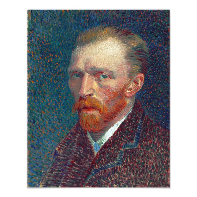 Vincent Van Gogh Självporträtt 1889 Fototryck (Framsidan)