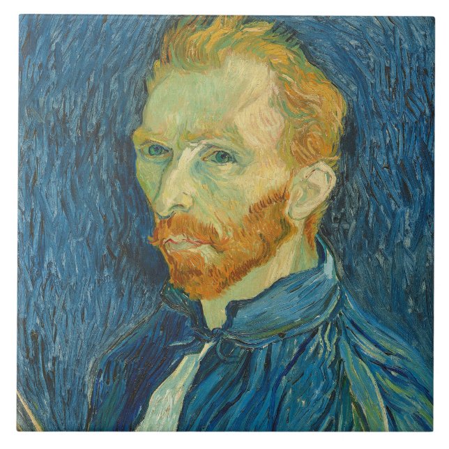 Vincent van Gogh| Självporträtt, 1889 Kakelplatta (Framsidan)