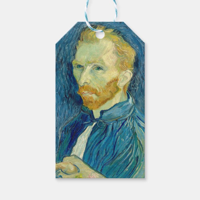 Vincent Van Gogh Självporträtt 1889 Presentetikett (Framsidan)
