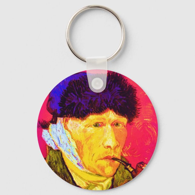 Vincent Van Gogh - Självporträtt Bandage Pop Art Nyckelring (Framsida)