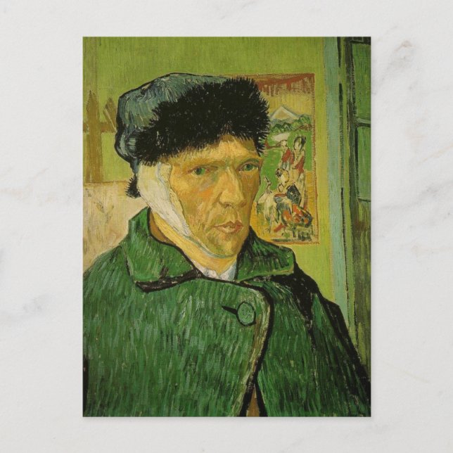 Vincent Van Gogh Självporträtt Bandaged Ear Vykort (Framsida)