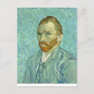 Vincent Van Gogh Självporträtt Blue Background Vykort