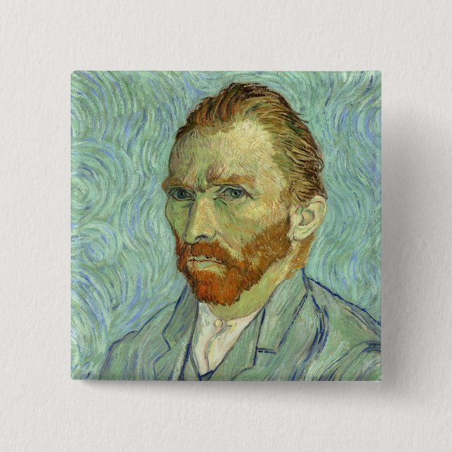 Vincent Van Gogh Självporträtt Fine Art Painting Knapp (Framsida)