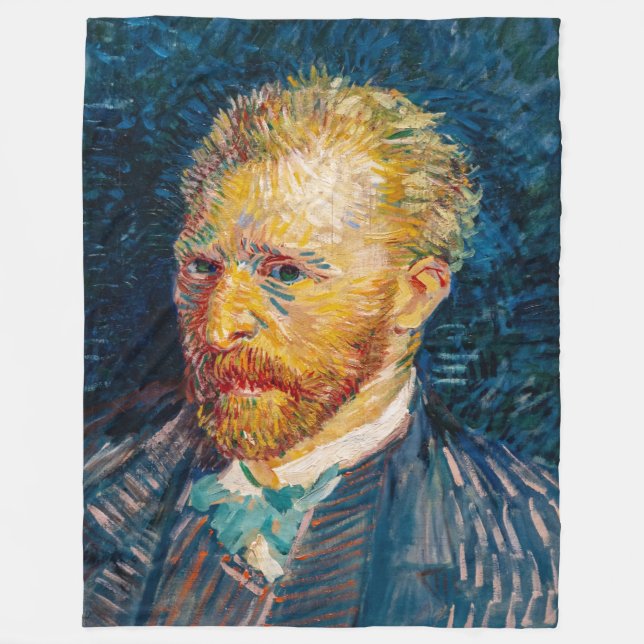 Vincent Van Gogh - Självporträtt Fleecefilt (Framsidan)