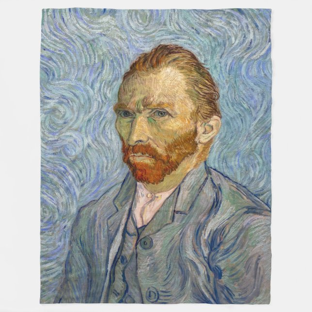 Vincent Van Gogh - Självporträtt Fleecefilt (Framsidan)