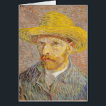 Vincent Van Gogh Självporträtt-födelsedagskort Hälsningskort<br><div class="desc">Vincent Van Gogh Självporträtt med en Straw Hat. En vacker konstmålning av berömd konstnären Van Gogh på en underbar konstverksgåva.</div>