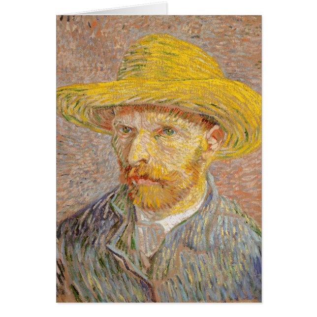 Vincent Van Gogh Självporträtt-födelsedagskort Hälsningskort (Framsidan)