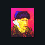 Vincent Van Gogh - Självporträtt Förband Pop Art Canvastryck<br><div class="desc">Olja på duk från 1889, detta självporträtt som visar Van Goghs förbandsade öra och djupt sorgsna ögon, målades en månad efter hans sammanbrott i december 1888 då han skar av sin örsnibb med ett rakblad efter en dispyt med sin rumskamrat, Paul Gauguin.</div>