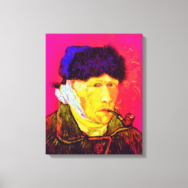 Vincent Van Gogh - Självporträtt Förband Pop Art Canvastryck (Framsida)