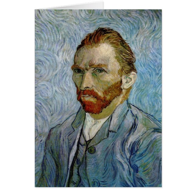 Vincent Van Gogh Självporträtt Hälsningskort (Framsidan)