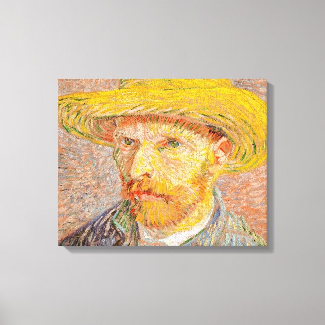Vincent Van Gogh Självporträtt impressionistisk må Canvastryck (Framsida)