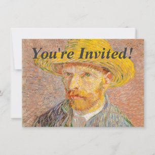 Vincent Van Gogh Självporträtt impressionistisk må Inbjudningar