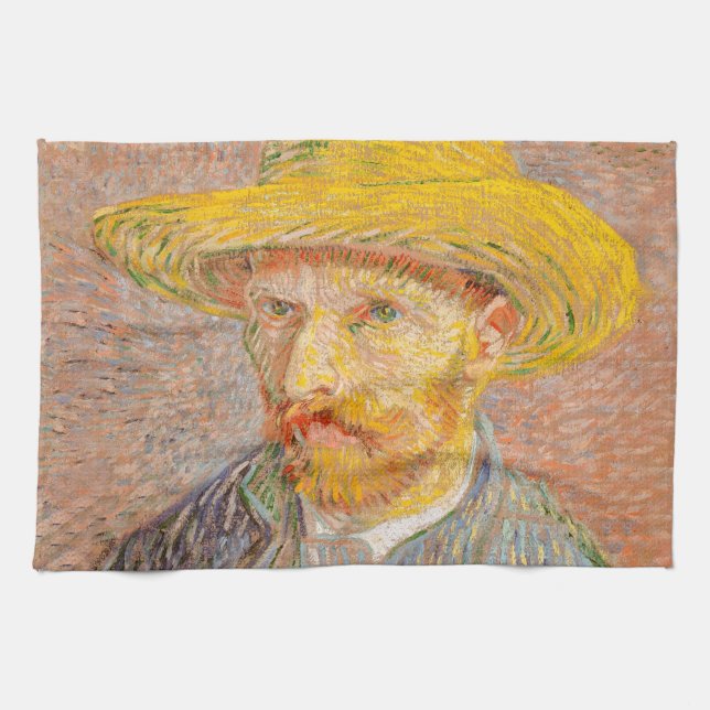 Vincent Van Gogh Självporträtt impressionistisk må Kökshandduk (Horisontell)