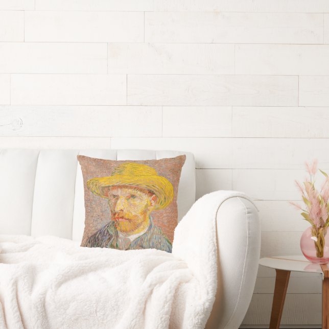 Vincent Van Gogh Självporträtt impressionistisk må Kudde (Soffa)