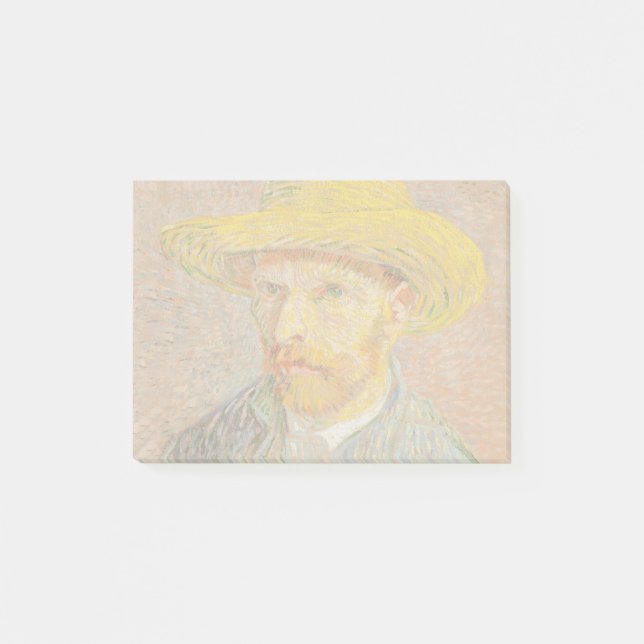 Vincent Van Gogh Självporträtt impressionistisk må Post-it Block (Framsida)