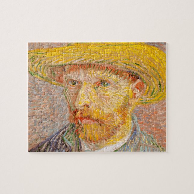 Vincent Van Gogh Självporträtt impressionistisk må Pussel (Horisontell)