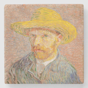 Vincent Van Gogh Självporträtt impressionistisk må Stenunderlägg