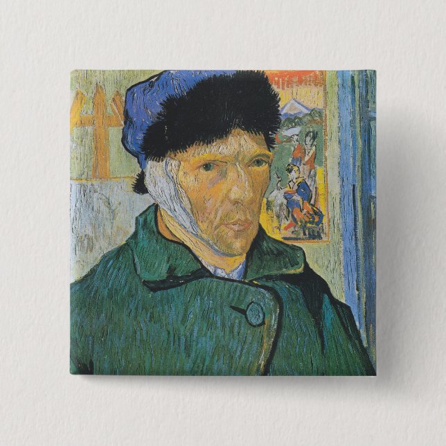 Vincent Van Gogh - självporträtt Knapp (Framsida)