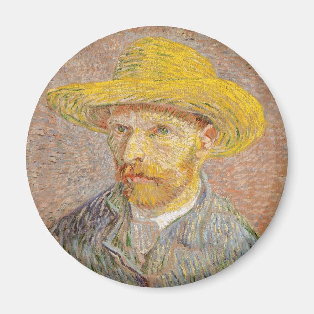 Vincent Van Gogh Självporträtt-målare Magnet (Framsidan)