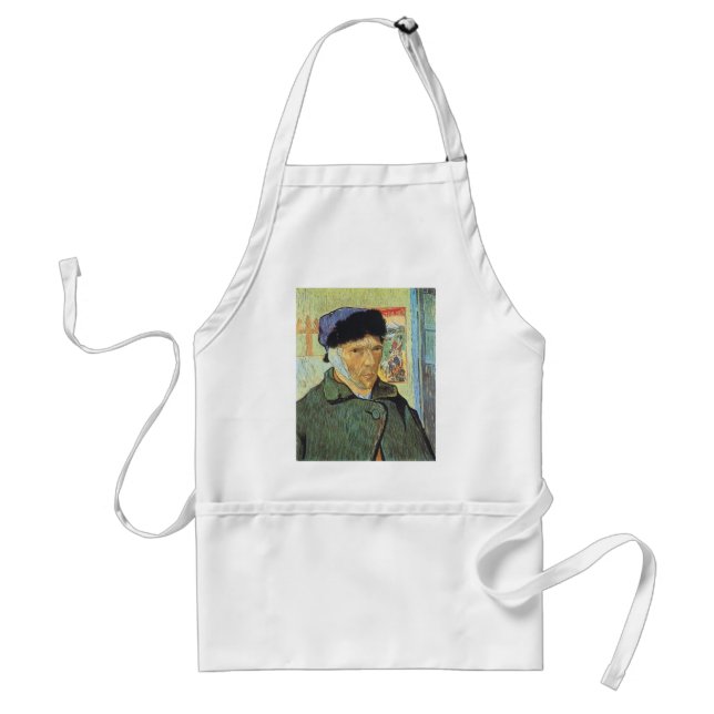 Vincent van Gogh - Självporträtt med Bandaged Ear Förkläde (Framsidan)