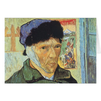 Vincent van Gogh - Självporträtt med Bandaged Ear Hälsningskort
