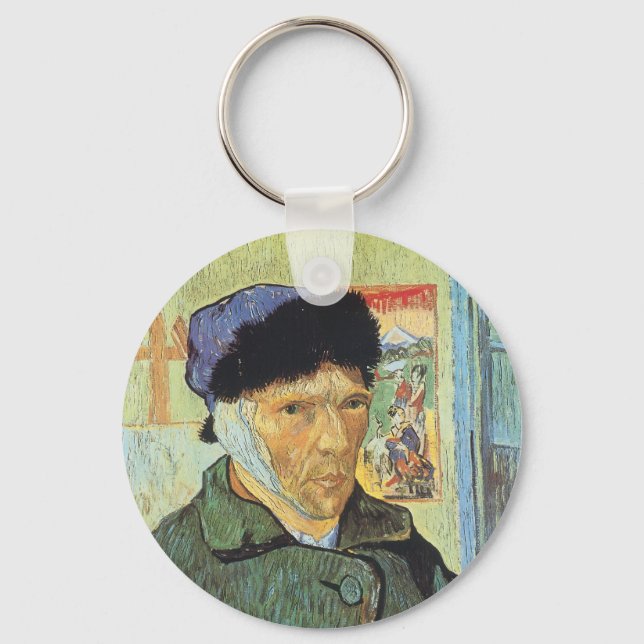 Vincent van Gogh - Självporträtt med Bandaged Ear Nyckelring (Framsida)