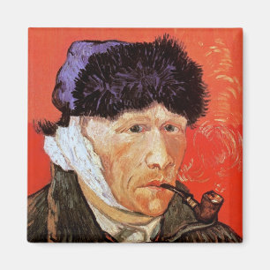 Vincent Van Gogh - Självporträtt med böjt öre Magnet
