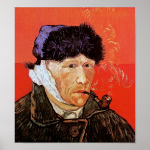 Vincent Van Gogh - Självporträtt med böjt öre Poster