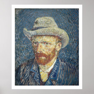 Vincent van Gogh Självporträtt med Felt Hat Poster