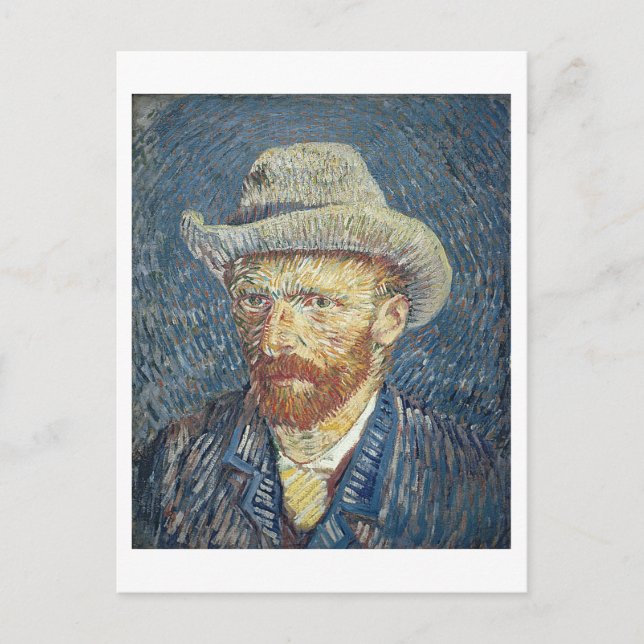 Vincent van Gogh | Självporträtt med Felt Hat Vykort (Framsida)