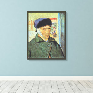 Vincent van Gogh - Självporträtt med förbundet öra Canvastryck
