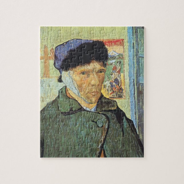 Vincent van Gogh - Självporträtt med förbundet öra Pussel (Vertikal)
