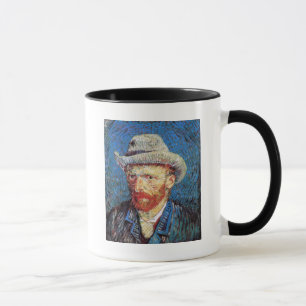 Vincent Van Gogh Självporträtt med grå filtchottué Mugg