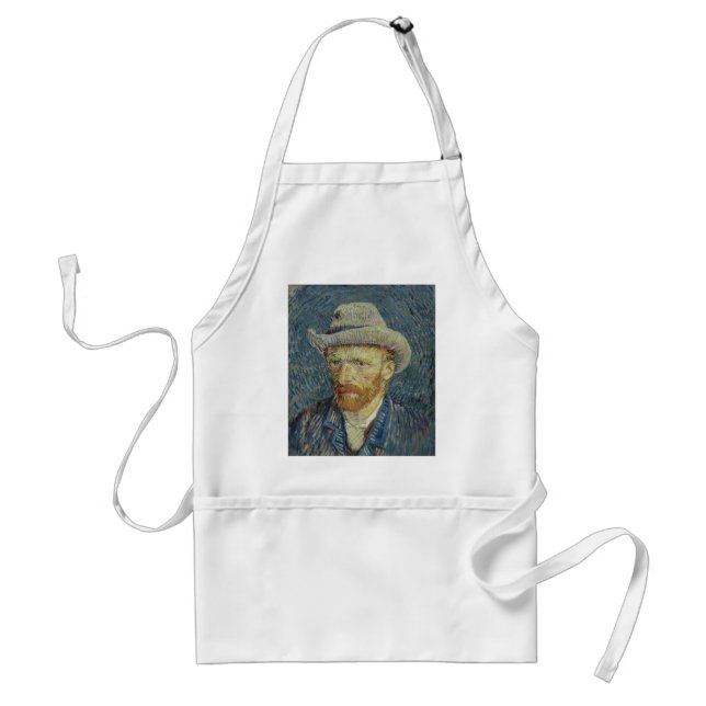 Vincent Van Gogh Självporträtt med Grått Felt Hat Förkläde (Framsidan)