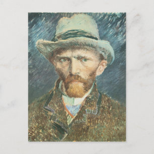 Vincent Van Gogh Självporträtt med Grått Felt Hat Vykort
