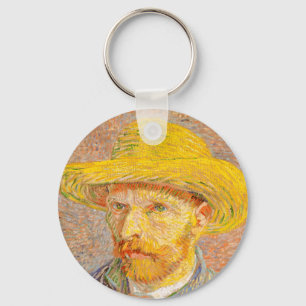 Vincent Van Gogh Självporträtt med halmhatt Konst Nyckelring